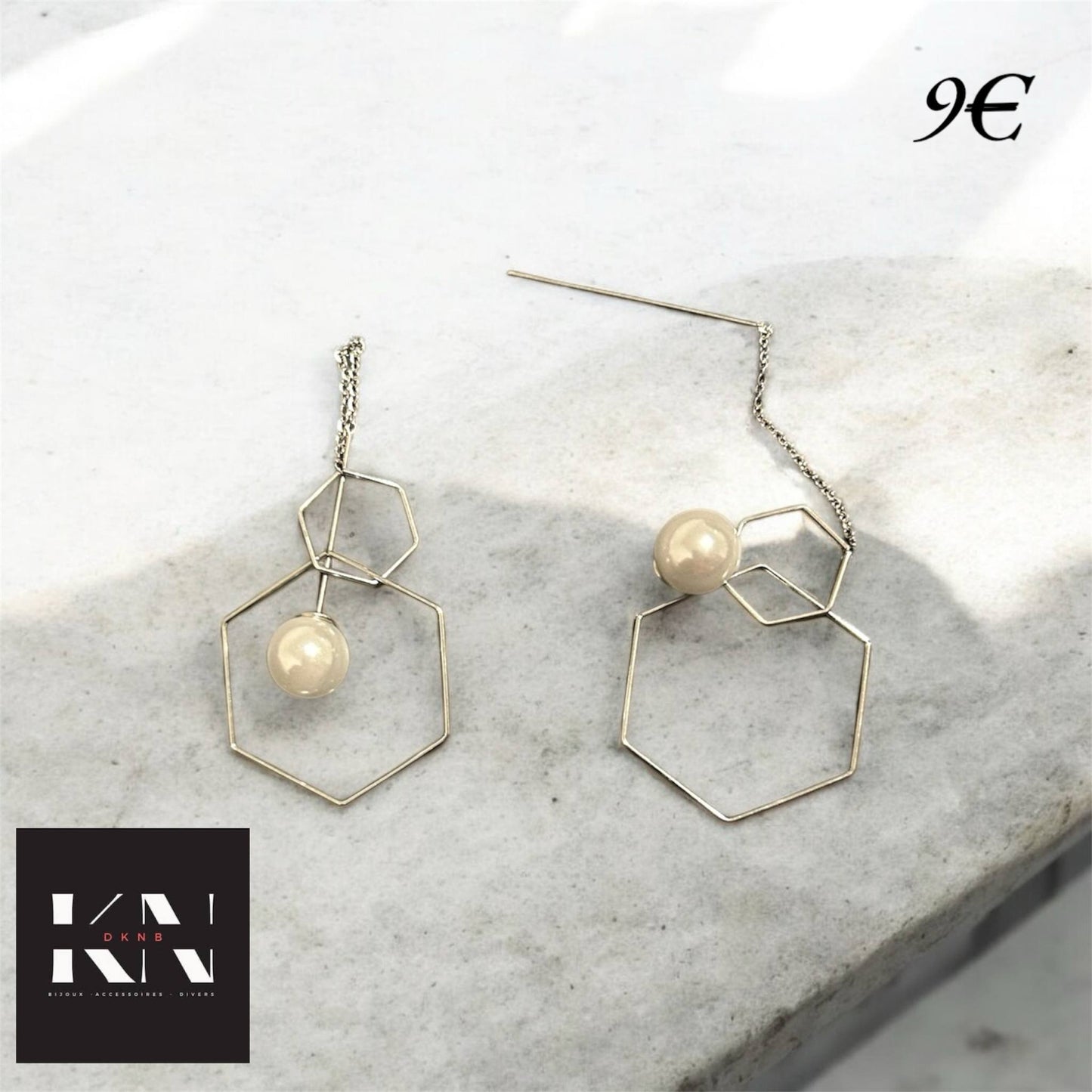 Boucles d'oreilles - Hexagone (DKNB-012)